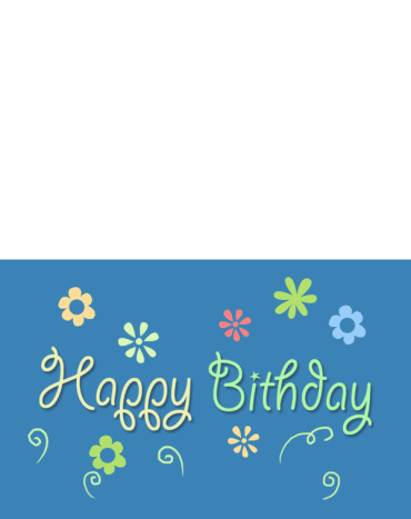 Printable Floral Happy Birthday Cards