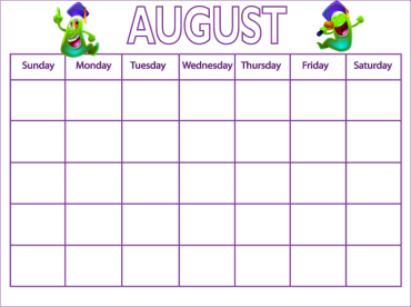 Dark Blue Graduation Blank Worm Printable Calendar