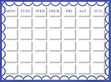 Pretty Blank Calendars 