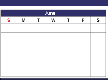 Printable June Blank Calendar