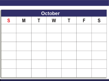 Printable October Blank Calendars