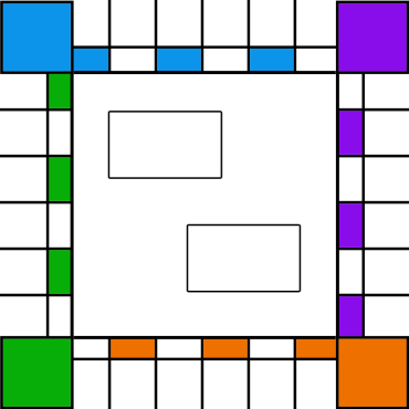 Colorful Border Printable Board Games