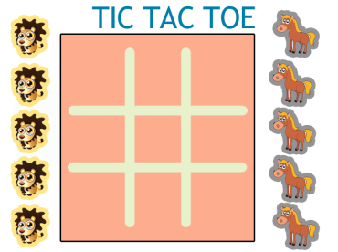 Printable Orange Tic Tac Toe Game