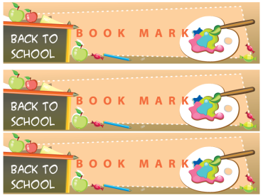 School Artist Palette Printable Bookmarks