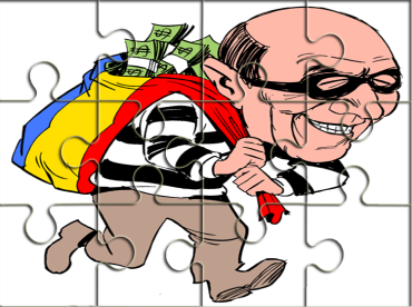 Bank Robber Printable Paper Puzzle