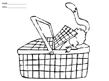 Printable Basket Coloring Sheet