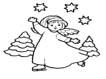 Snow Angel Coloring Sheets 