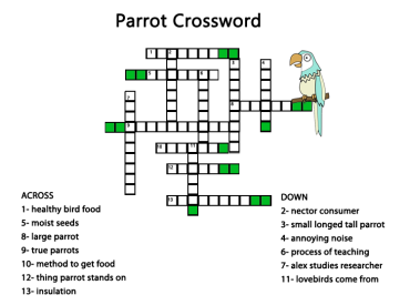Parrot Crossword Printable Games
