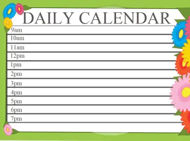 20+ Free Printable Daily Calendars