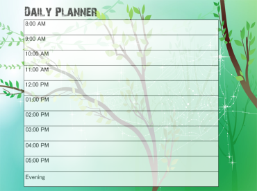 Printable Forest Daily Calendar