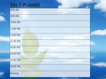 20+ Free Printable Daily Calendars