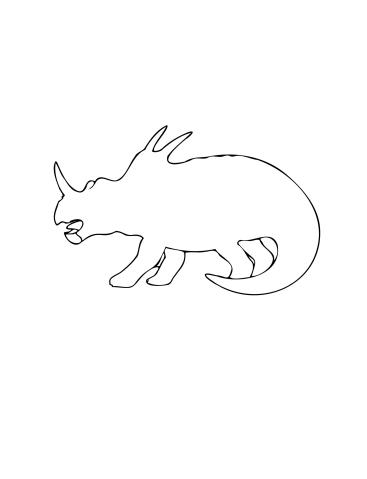 Styracosaurus Dinosaur Template & Stencil