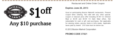 Printable Boston Market Coupon