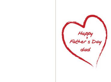 Printable Red Hearts Fathers Day Cards