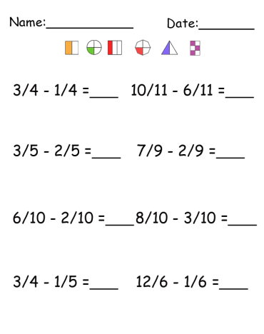 Helpful Fraction Worksheet
