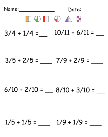 Math Fraction Worksheet