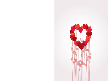 Printable Red Hearts Valentines Day Cards