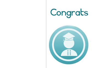 Printable Blue Graduation Card