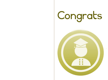 Printable Green Graduation Card