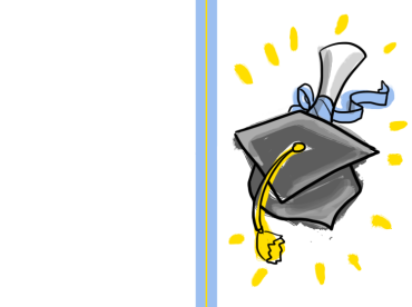 Painting of Graduation Cap Cards