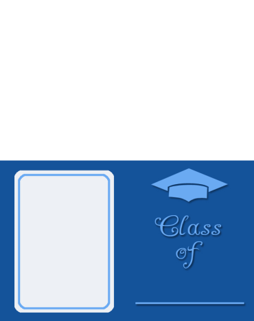 Printable Blue Cap Graduation Invitations