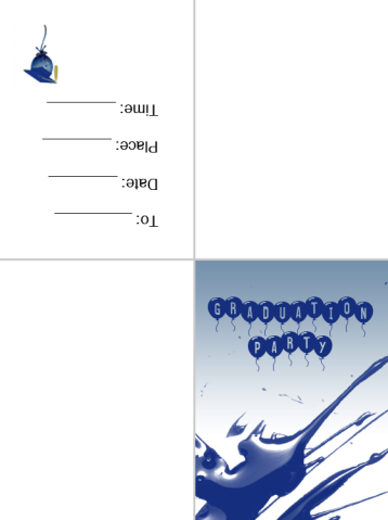 Printable Trifold Blue Graduation Invitations