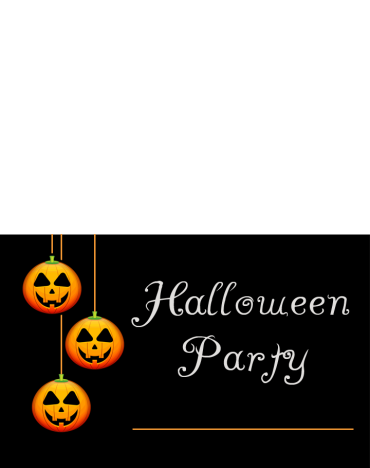 Hanging lantern Printable Halloween Invitation