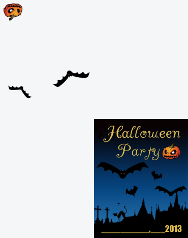 Printable Invitations Halloween Bats 
