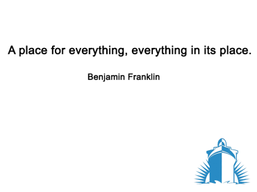 Franklin Everything in its' Place Printable Quotes