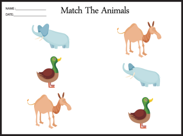 Printable Match The numbers Kids Worksheets