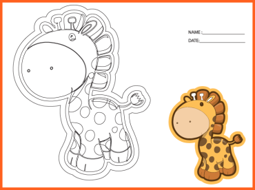 Printable Kindergarten Giraffe Worksheet