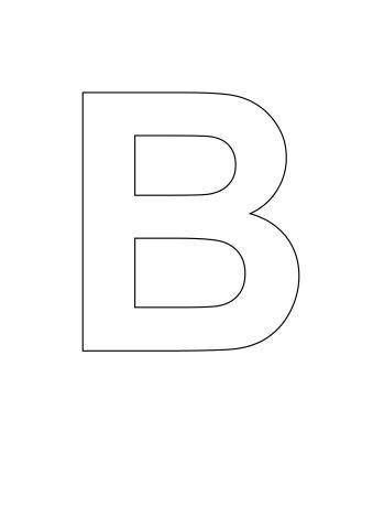 Letter Stencil Bold Uppercase B