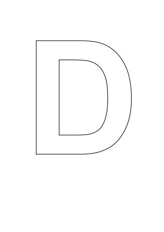 Letter Stencil Bold Uppercase D