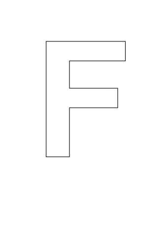 Letter Stencil Bold Uppercase F