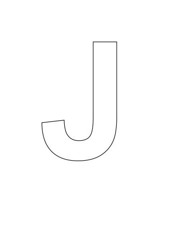 Letter Stencil Bold Uppercase J