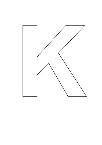 Letter Stencil Bold Uppercase K