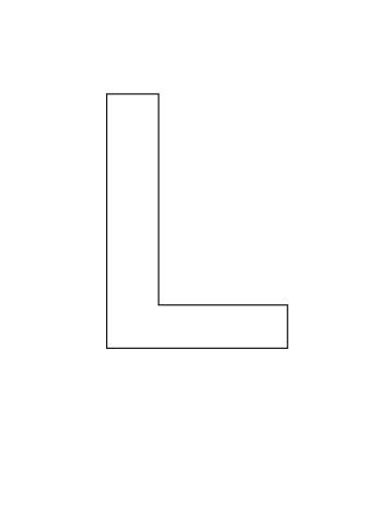 Letter Stencil Bold Uppercase L