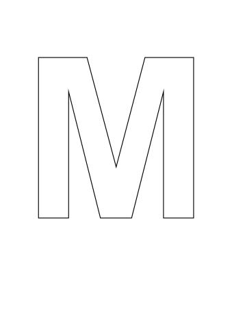 Letter Stencil Bold Uppercase M