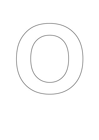 Letter Stencil Bold Uppercase O