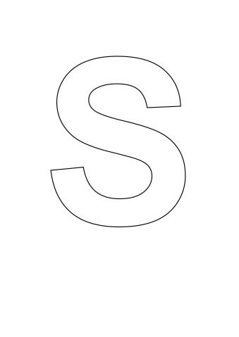 Letter Stencil Bold Uppercase S