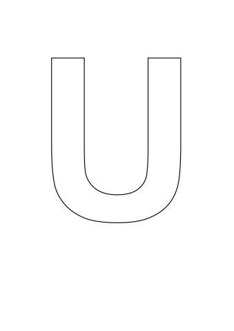 Letter Stencil Bold Uppercase U