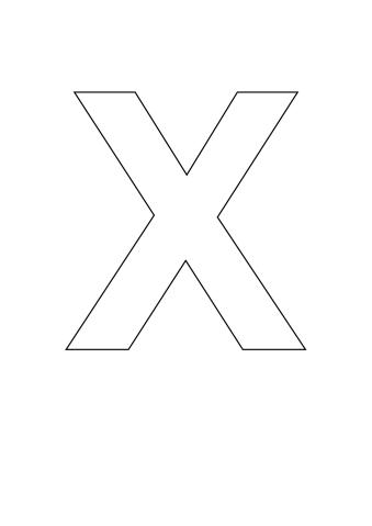 Letter Stencil Bold Uppercase X