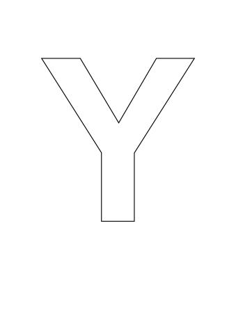 Letter Stencil Bold Uppercase Y
