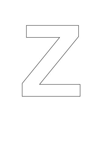 Letter Stencil Bold Uppercase Z