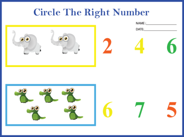 Printable Counting Numbers Worksheet