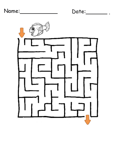 Printable Fish Maze Games