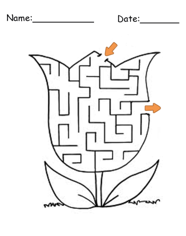 Printable Flower Maze Games