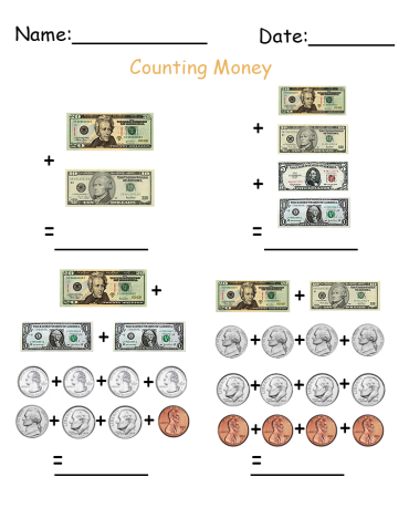 Helpful Money Worksheet