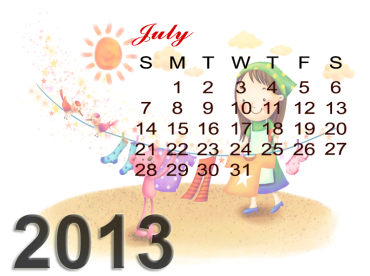 July 2013 Calendar 