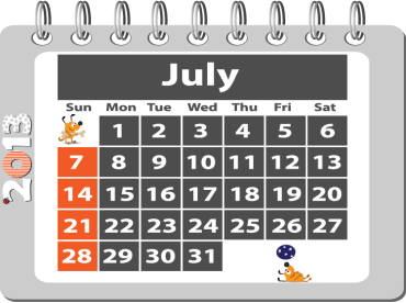 July Printable Monthly Calendars